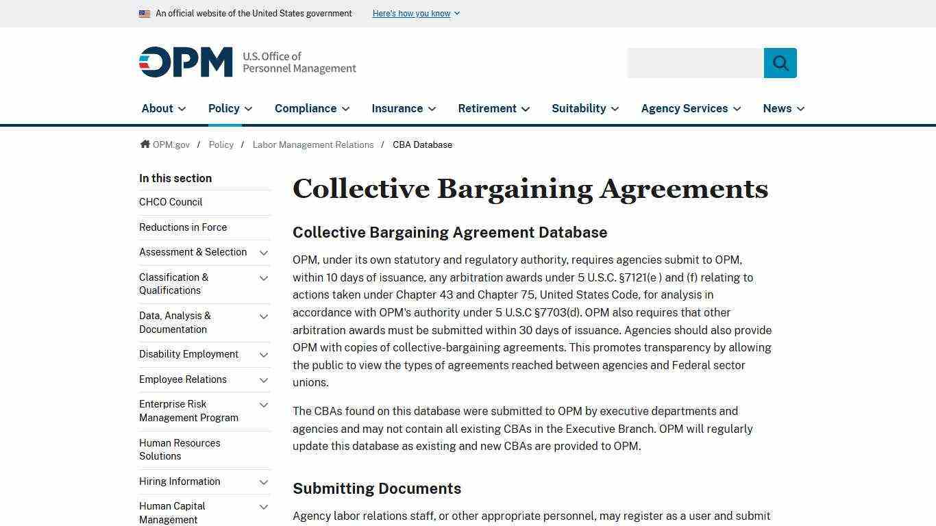 Collective Bargaining Agreements