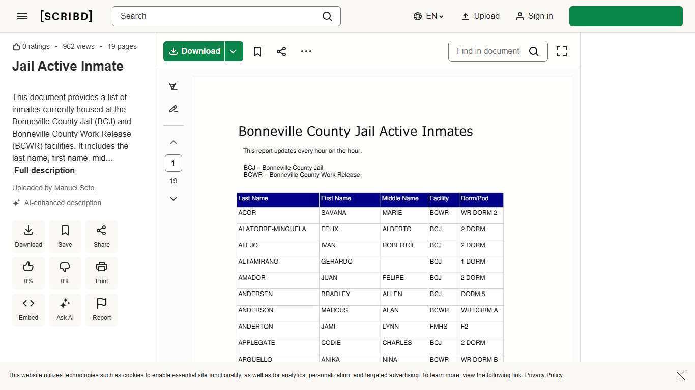 Jail Active Inmate | PDF | Law | Art